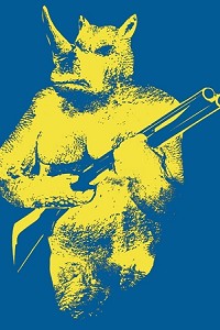 Rhino Hunter Stretched Canvas 