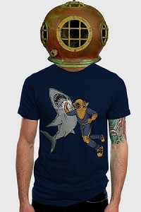 Men’s Shark Punch Tee (Navy)