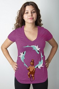 Women's Jaws & Paws Deep V